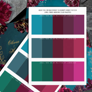 Paletas de Cores de Casamento de Toneladas de Aqua