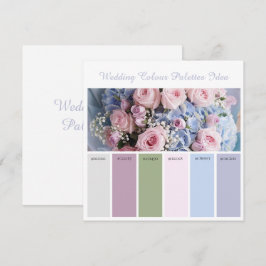 Paletas de Cores de Casamento Ideia Cartão