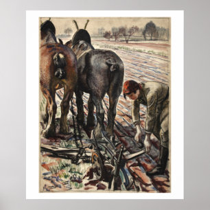 Palha puxada por cavalos, Poster land_Propaganda