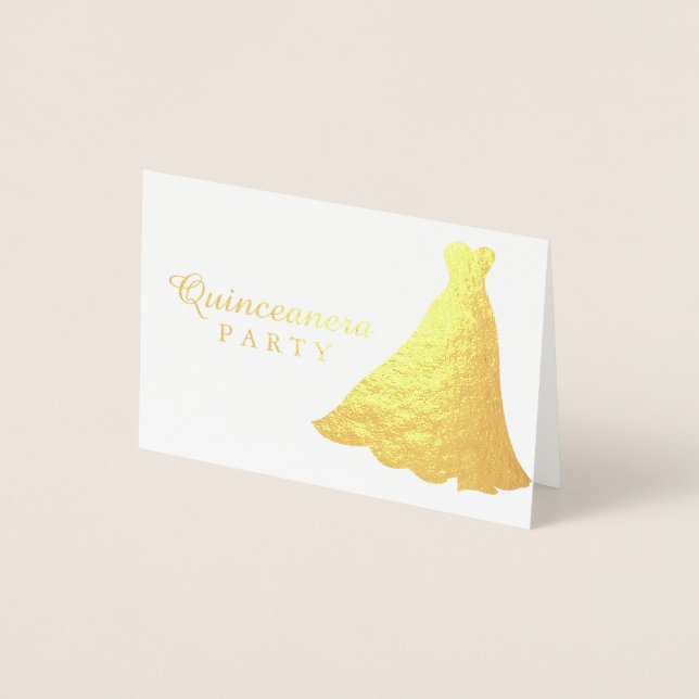 Palhaço Dourado de ouro Quinceanera Convite (Frente)