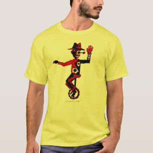 Palhaço no t-shirt da arte gráfica do abstrato d
