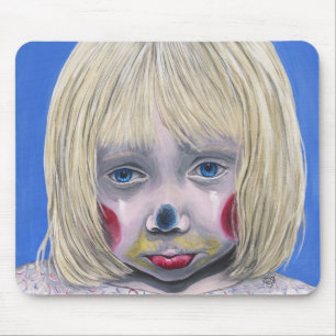 Palhaço triste Mousepad da menina
