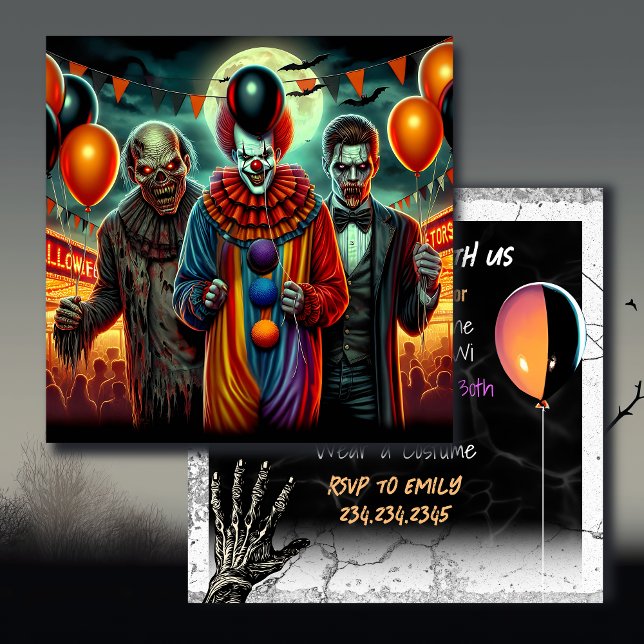 Palhaço, Vampiro e Festa Zombie do Halloween (Criador carregado)