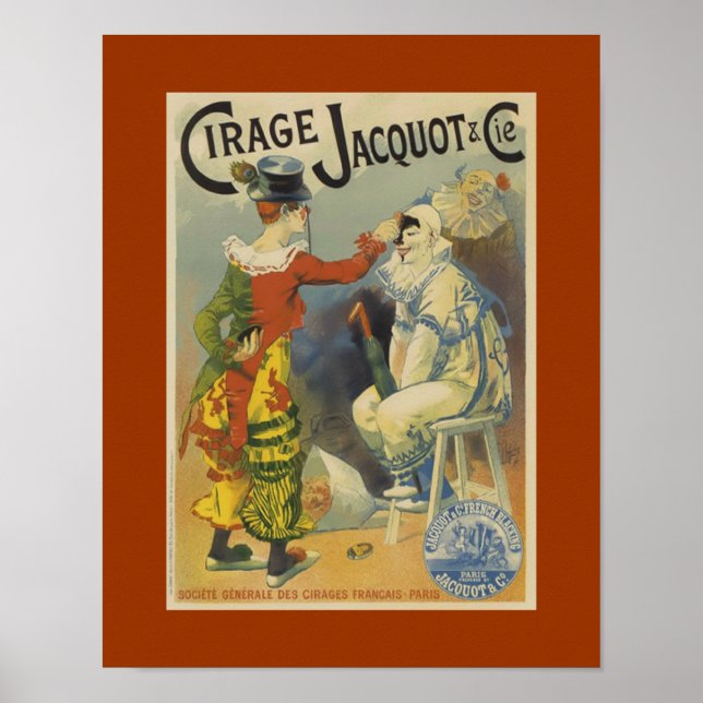 Palhaços Jacquot Vintage Art Poster (Frente)