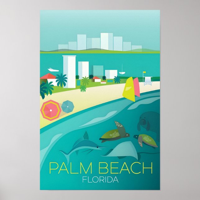 Palm Beach, Flórida Impressão (Frente)