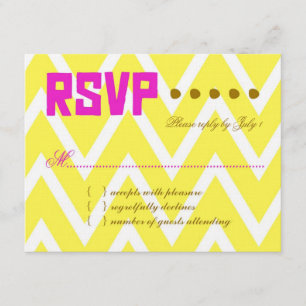 PALM BEACH RSVP - Papel amarelo Chevron