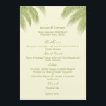 Palm Beach Wedding Menu Card - Verde<br><div class="desc">Gordo e cheio de charme tropical,  esta moderna Coleção de Casamentos Palm Beach,  feita por berryberrysweet.com,  vai varrer seus convidados de pé. Sinta-se à vontade para nos contactar para obter cores personalizadas.</div>