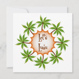 Palm Circle Luau Convite
