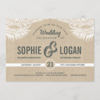 Palm Deixa Convites De Casamento