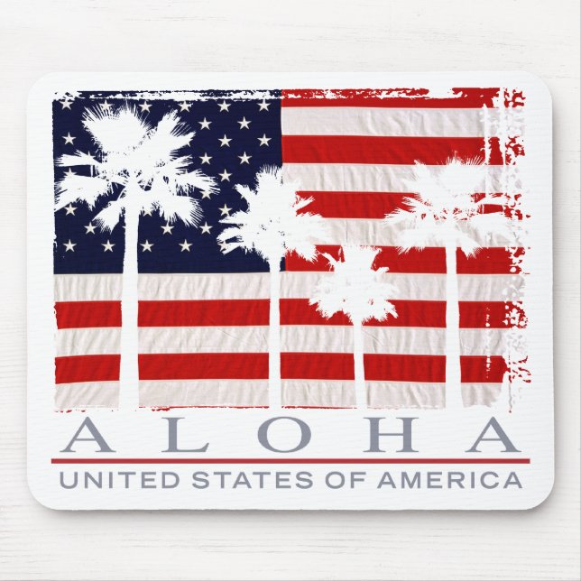 Palm Flag USA Mousepad (Frente)