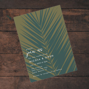 Palm Leaf Junte-Se Ao Convite De Casamento