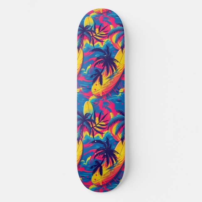 Palm legal Summer Beach Projetado em skate (Frente)
