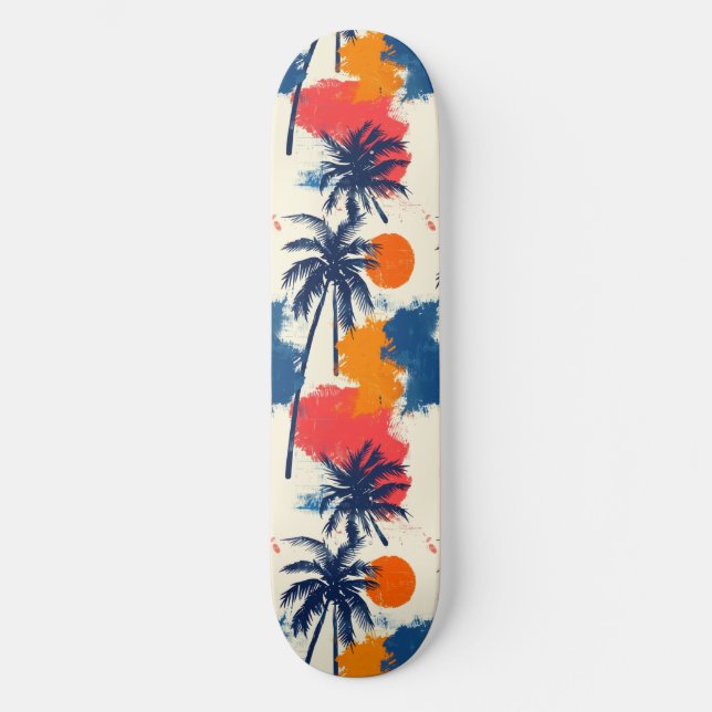 Palm legal Summer Beach Projetado em skate (Frente)