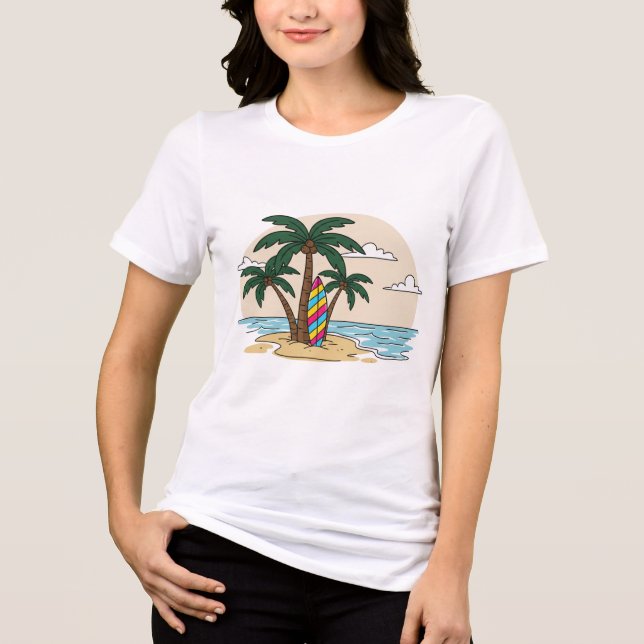 Palm Paradise – Surf & Palms T-Shirt  (Frente)