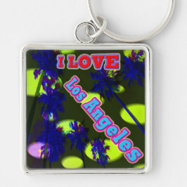 "Palm Sky: EU AMO Los Angeles 3" Chaveiro