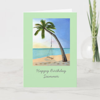 Palm Tree com cartão de aniversário personalizável