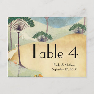 Palm Tree & Crane Destino Convites para Casamento