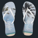 Palm Tree I Casamentos Chinelos Bride Beach Sandal<br><div class="desc">Palm Tree I Chinelos Noivas Sandals de Praia com Destino Personalizado</div>