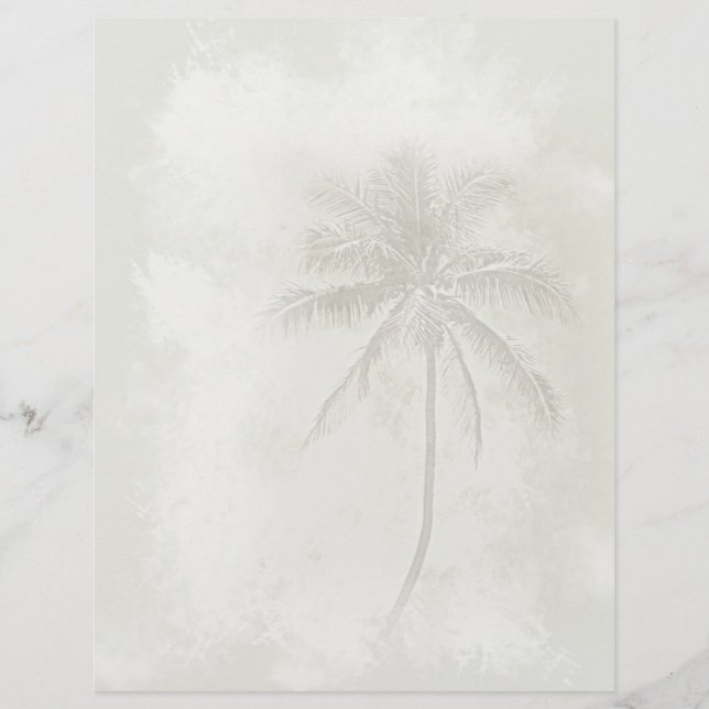 Palm Tree Letterhead - Cor da areia (Frente)