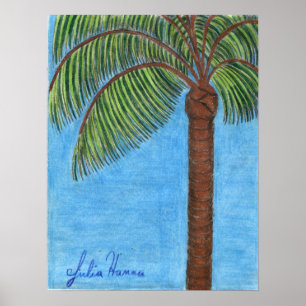 Palm Tree Poster por Julia Hanna