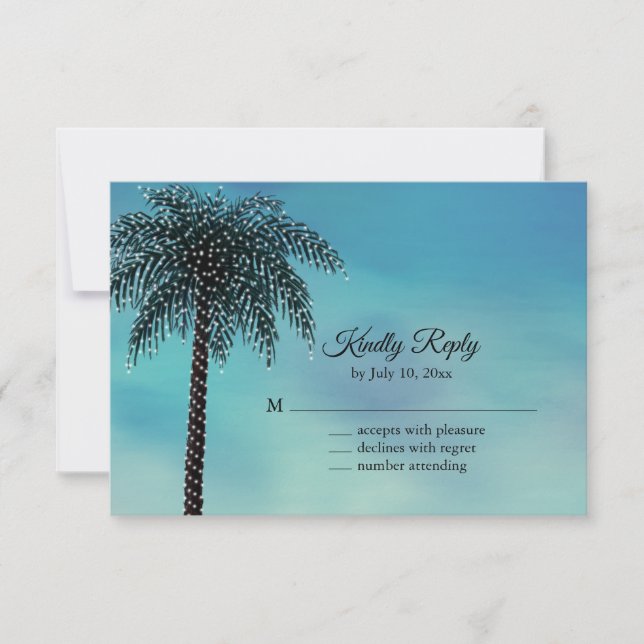 Palm Tree RSVP Turquoise (Frente)