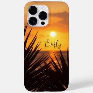 Palm Tree Sunset com Nome