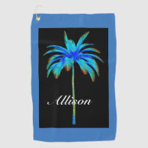 Palm Tree Tropical Colorida Azul Personalizada