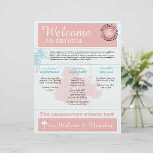 Palm Tree Wedding - Carta de Boas-Vindas para Ant