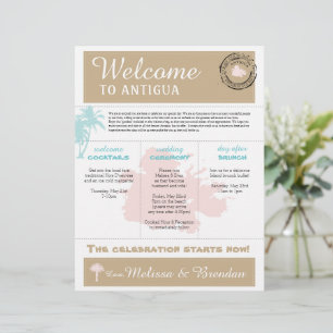 Palm Tree Wedding - Carta de Boas-Vindas para Antí