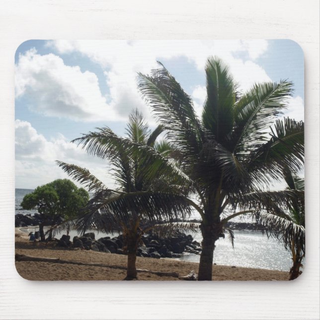 Palm Trees em Beach Mousepad (Frente)