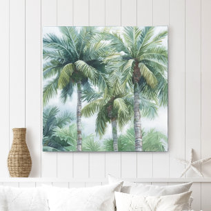 Palm Trees em Impressão de Canvas de Aquarela