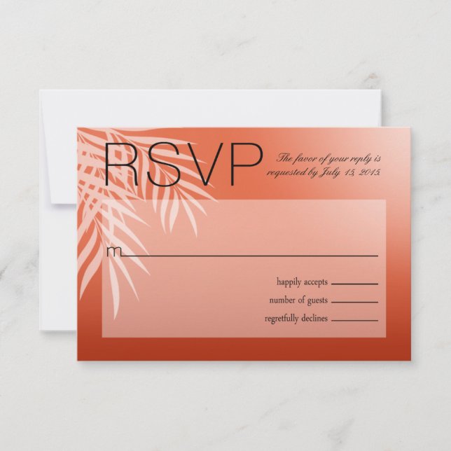 Palma de praia Silhouter RSVP | coral (Frente)