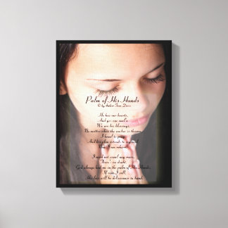 Palma de suas mãos IMPRESSÃO CANVAS POEM 4 CANVAS