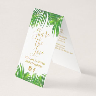 Palma de verde tropical deixa sinais de hashtag mi