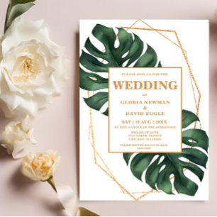 Palma Tropical Deixa Convite De Casamento