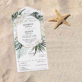 Palma Tropical e Casamento Floral Branco