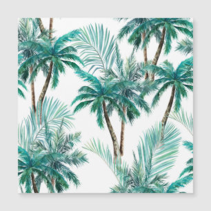 Palma Tropical: Padrão de Selva de Aquarela.