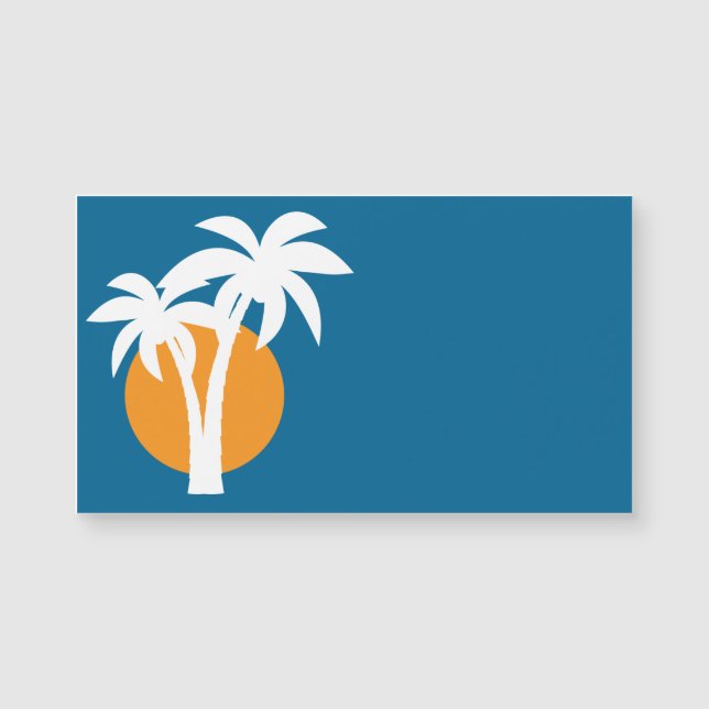 Palmas e sol laranja (Frente)