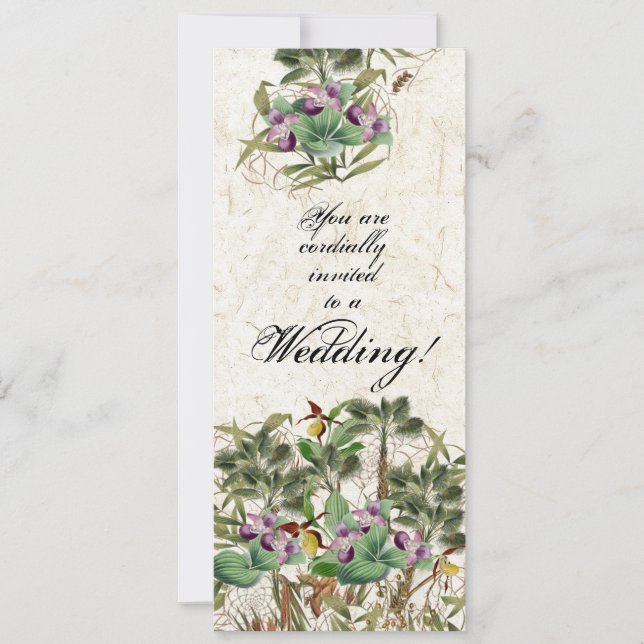 Palmeira-palmeira-ilha Flores de Casamento Convite (Frente)