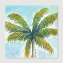 Palmeira tropical de praia num dia ensolarado