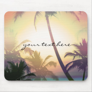 Palmeiras Calor Tropical Praia Verão Mouse Pad