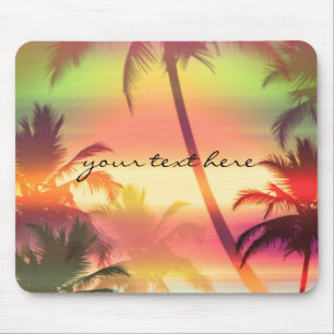 Palmeiras Calor Tropical Praia Verão Mousepad