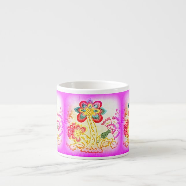 palmeiras cor-de-rosa espresso caneca (Frente)