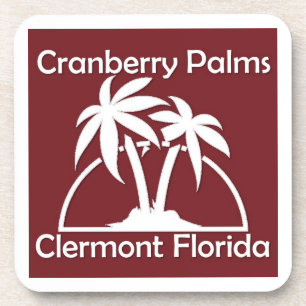 Palmeiras de Cranberry Porta-copos