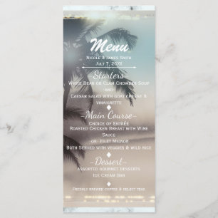 Palmeiras Menu de Festa de Praia Tropical Elegante