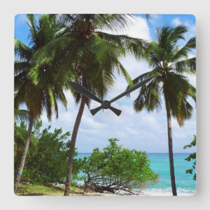 Palmeiras no Relógio de Paredes Tropicais