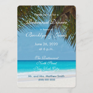 Palmeiras Sobre Convites Para Ensaios De Casamento