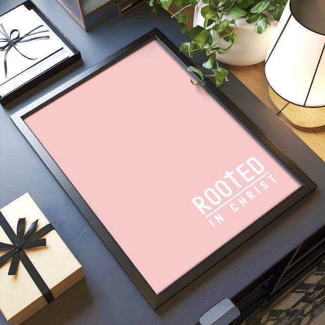 Palo cor-de-rosa aspas cristãs, citação Poster (Criador carregado)