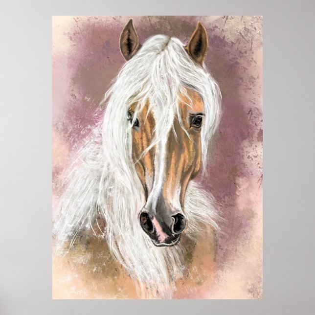Palomino Horse Poster - Pintura (Frente)