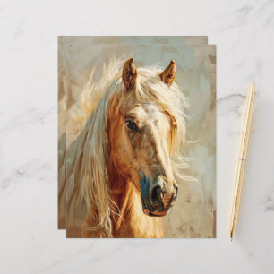 Palomino Horse - Retrato de Papel Scrapbook